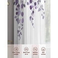 thumbnail image 6 of Purple Eucalyptus Leaves Sheer Curtains 84 Inch Length 2 Panels Set, Watercolor Botanical Summer Voile Window Treatment Rod Pocket Curtains Sheers Drapes for Bedroom/Living Room/Kitchen 52"x84"x2, 6 of 7