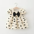 thumbnail image 4 of LYMAYTER 6M-3T Baby Girls Summer Cotton Dresses Infant Love Heart Princess Dress Square Neck Beachwear Sundress Skirt, 4 of 11