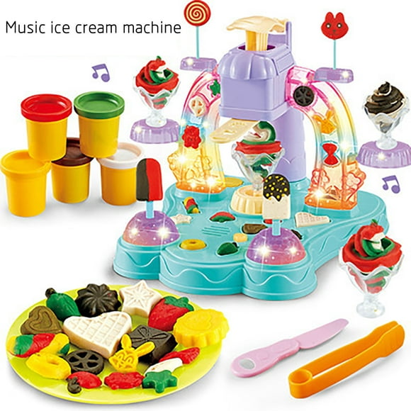 LSLJS Music Ice Cream Machine Color Mud Set, Making Nutritious and Delicious Ice Cream on Clearance