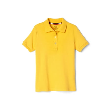 French Toast Girls School Uniform Short Sleeve Picot Collar Interlock Polo Shirt