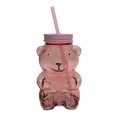 thumbnail image 3 of Tarro My Shop de Vidrio con Forma de Oso con Tapa y Popotes Varios Modelos 530 ml Multicolor 3 Piezas, 3 of 4