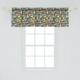 thumbnail image 2 of Ambesonne Geometric Window Valance, Retro Shapes Pattern, 54" X 18", Multicolor, 2 of 3
