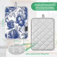 thumbnail image 3 of Iauyy 2 Pack Hot Pads for Kitchen Heat Resistant&Non Slip Potholders，Thickness 8mm Heat Resistant up to 170° for Oven Mitts Kitchen Decor 7x9.8in,Blue Ink Drawing, 3 of 7