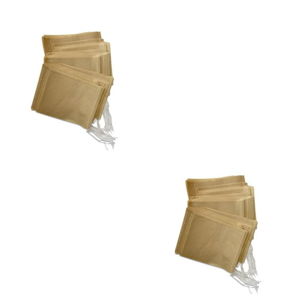Yuarrent Filtro de bolsa de té de malla única de 100 piezas, bolsa de especias, tetera, botellas de bebida, colador, bolsita de té recargable, soporte 7*9cm 2piezas Yuarrent CBP162916