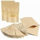 thumbnail image 1 of 50 Pack Kraft Paper Stand Up Pouches with Window, Self-Sealing Zip Lock Bags, 5.5x3.5 Inches, 1 of 3