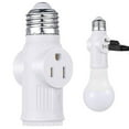 thumbnail image 1 of HLONK ZOUYUE Light Bulb Outlet Adapter Polarized Light Socket To Plug Adapters Bulb Socket To 2/3 Plug Socket Adapter for Porch Door Opener Garage richly, 1 of 7