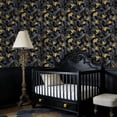 thumbnail image 4 of Peel and Stick Wallpaper Metallic Gold Ginkgo Vine Geometric Decor Wall Mural 23.6in x 9.8ft Self Adhesive Removable Wall Paper Renter Friendly Wallpaper for Nursery Bedroom Cabinets, 4 of 8