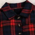 thumbnail image 5 of LAPAKIDS Newborn Infant Baby Boy Christmas Romper Red Plaid Christmas Jumpsuit Bodysuits 18-24 Months, 5 of 7