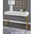 thumbnail image 2 of Linon Two-Drawer Campaign Desk, Multiple Finishes, 2 of 10