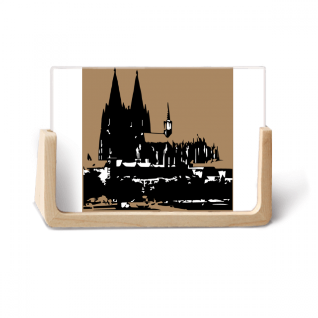 Marco de madera Unbranded Catedral Europea de Colonia Pantalla de escritorio 10.2 x 15.2cm