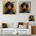thumbnail image 4 of Designart "Tribal Harmony in African Woman Portrait Red and Gold II" Fashion Framed Wall Art Decor - Glam Gold Woman African American Entryway Framed Wall Art Print, 4 of 6