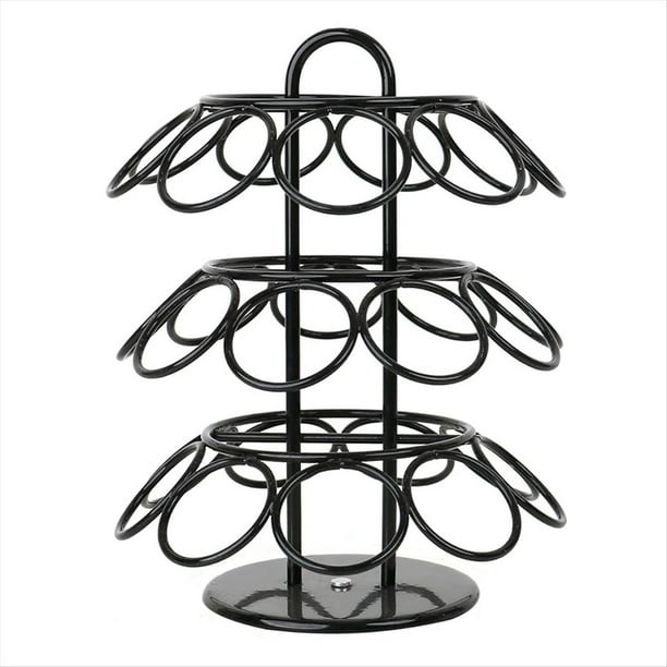 Soporte para CáPsulas de Café, Almacenamiento Café Compatible con Tazas K (27 CáPsulas), Giratorio 360 Grados, Negro