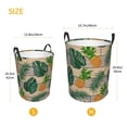 thumbnail image 3 of Fuzoiu Pineapples Palm Leaves Print Circular Hamper,Laundry Basket with Handle,Collapsible Laundry,Dirty Clothes Storage Basket,for Bedroom Bathroom Dorm Living Room-, 3 of 6