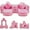 Pink & Cloud, variant on LinkRomat Modular Kids Play Couch, Kids Gifts for Playroom Bedroom, Glow in The Dark, 8 Pcs Convertible Play Couch with High-Density Foam for Boys Girls