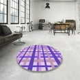 thumbnail image 4 of Ahgly Company Machine Washable Indoor Rectangle Transitional Purple Plum Purple Area Rugs, 5' x 7', 4 of 7