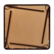 BizChair Vinyl-Covered Padded Folding Card Table for Game Rooms and Banquets, Brown