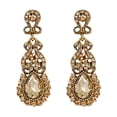 thumbnail image 2 of Grofry 3 Pair Retro Shining Rhinestones Inlaid Drop Earrings Sparkling Chandelier Wedding Bridal Long Dangle Earrings Jewelry Gift, 2 of 8