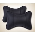 thumbnail image 3 of 1Pcs Car Neck Pillow PU Leather Seat Car Seat Head Neck Rest Headrest Car Rest Cushion For Universal Car 28X20CM, 3 of 4