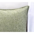 thumbnail image 3 of Textured Chenille Lumbar Pillow Covers Pack of 2 Olive Green 12x20 inches , Solid Cushion Cases For Sofa Accent Chair Couch, Rectangular Small Pillowcases, 3 of 8