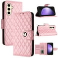 thumbnail image 6 of Elegant PU Leather Wallet Case for Samsung Galaxy A54 5G with Wrist Strap, Women Girls Shockproof Kickstand Magnetic Closure Card Slots Rugged Phone Case Cover for Samsung Galaxy A54 5G, Pink, 6 of 7