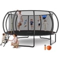 thumbnail image 5 of MERACH 16FT Pumpkin Outdoor Trampoline with Safety Enclosure Net & Ladder, Extra Large Backyard Trampoline for Kids & Adults, 5 of 13