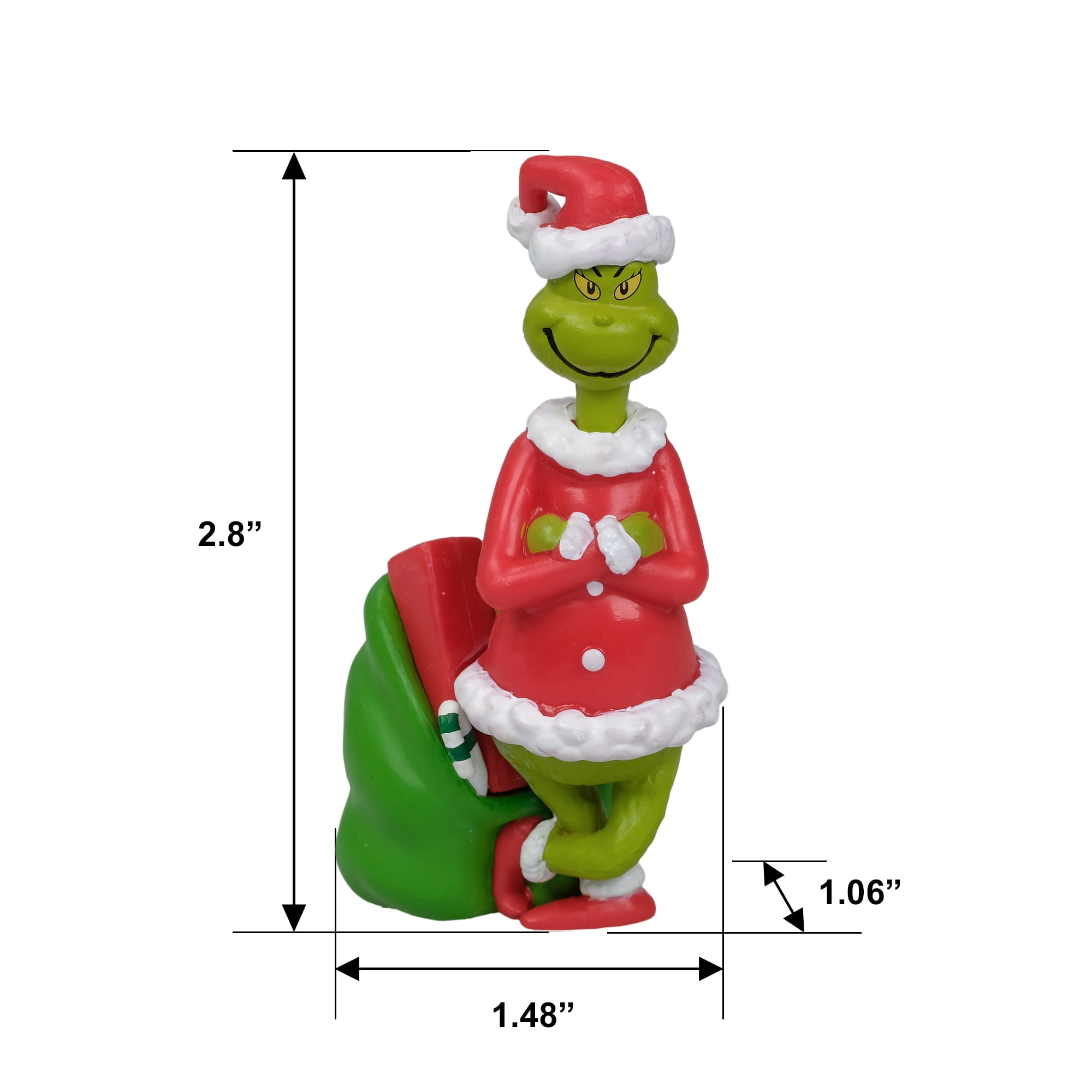 Dr. Seuss The Grinch with Santa Sack Christmas Village Figurine