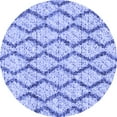 thumbnail image 1 of Ahgly Company Machine Washable Indoor Round Trellis Blue Modern Area Rugs, 7' Round, 1 of 4