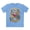 Carolina Blue, variant on Letter Shirt, Shirt with Letters, Tee Shirt with Gold Letters