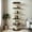 5 Tier Gold Rotating Bookshelf (No Wheels), variant on 5 Tier Rotating Bookshelf,360° Display Round Spinning Bookshelf,Wood & Metal Bookshelf Tower,Space Saving Floor Standing Swivel Bookcase for Bedroom,Living Room,Office,No Wheels,Gold