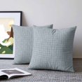 thumbnail image 2 of Sky Blue Plaid Pillow Covers 20x20 Set of 2, Farmhouse Buffalo Checkered Gingham Throw Pillow Covers Decorative Couch Cushion Cover, Microfiber Soft Square Pillowcases for Bedroom Living Room Sofa, 2 of 9