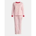 thumbnail image 4 of Jaclyn Women's Holiday Long Sleeve Sleep Top and Open Leg Pants Pajama Set, 2-Piece, Sizes S-XL, 4 of 4
