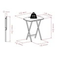 thumbnail image 3 of Pemberly Row 5-Piece Transitional Solid Wood Snack Table Set in Oyster Gray, 3 of 16