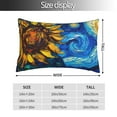 thumbnail image 2 of Yiaed Sunflower Starry Night Vibes Print Brushed Microfiber Envelope Pillowcases, Standard,Envelope Closure Pillow Cases(No pillow core)-14"x20", 2 of 6