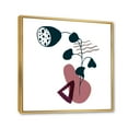 thumbnail image 3 of Designart 'Abstract Flowers Plants With Elementary Shapes V' Modern Framed Canvas Wall Art Print, 3 of 5