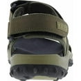 thumbnail image 5 of Drew Shoe Mens Warren Leather Open Toe Sport Sandals 8.5 Wide Olive, 5 of 7