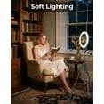 thumbnail image 6 of 10'' Ring Light with 50'' Extendable Tripod Stand, LED Circle Lights with Phone, 6 of 8