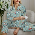 thumbnail image 6 of Uemuo Animal Dog Pattern Womens Pajama Sets,PJ Set for Women,Pajamas for Women Logo,Long Sleeve Pajama Set for Women,Soft Long Sleeve Top With Pants-Medium, 6 of 9