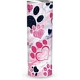 thumbnail image 4 of Pink Dog Paw Print Tumbler 20oz, Insulated Tumbler Cup Keeps Drinks Cold & Hot, Cute Skinny Stainless Dog Mom Tumbler with Lid for Women, Tumbler Gift For Dog Lovers, 4 of 4