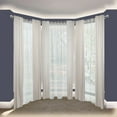 thumbnail image 3 of Hedwig 13/16" Double Bay Window curtain rod Adjustable 20"-36", 38"-72" - Satin Nickel,(ABay-83-5D), 3 of 5