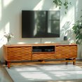 thumbnail image 3 of Acacia Elara TV Stand for TVs up to 75" Media Console Entertainment Center, Caramel, 3 of 9