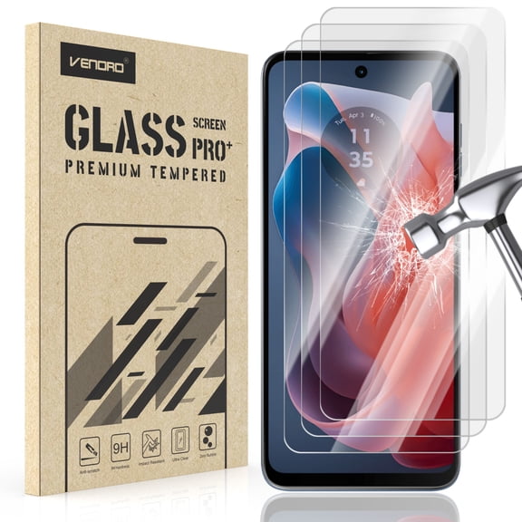 Elegant Choise 3Pcs Screen Protector for Moto G Play 2024 Tempered Glass Films, Clear