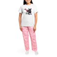 thumbnail image 4 of CafePress - French Bulldog Lover Women's Light Pajamas - Women's Short Sleeve Print T-Shirt and Pants Light Cotton Pajama Set, 4 of 7
