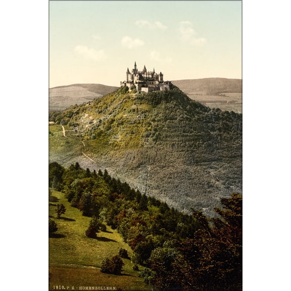 24"x36" Gallery Poster, Hohenzollern Castle, Baden-Wurttemberg, Germany 1890