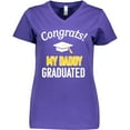 thumbnail image 3 of Inktastic Congrats My Daddy Graduated with cap Women's V-Neck T-Shirt, 3 of 5