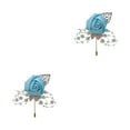 thumbnail image 2 of relayinert Broche Moderne Minimaliste Unique et à la Mode Pièce de Déclaration Épingles de Luxe pour Mariages Bleu Eau 2Set, 2 of 6
