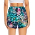 thumbnail image 2 of Lsque Watercolor Mandala Printed Women's Running Shorts with Liner Pockets,Elastic Quick Dry Workout Athletic Gym Yoga Shorts,Womens High Waist Shorts-X-Large, 2 of 9
