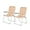 Orange&white, variant on VibrantEcho Webbed Lawn Chairs Set of 2, Foldable Metal Patio Chairs Stable Steel Outdoor Chair for Camping, Fishing, Beach, Poolside, Backyard and BBQ