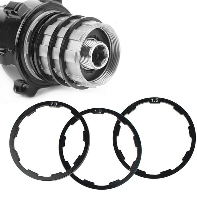 Fyydes 3 Pièces 1mm + 1.5mm + 2mm Vélo Entretoise de Moyeu de Volant d'Inertie Vélo Support de Pédalier Joint de Rondelle d'Essieu, Rondelle de Vélo, Joint de Volant d'Inertie