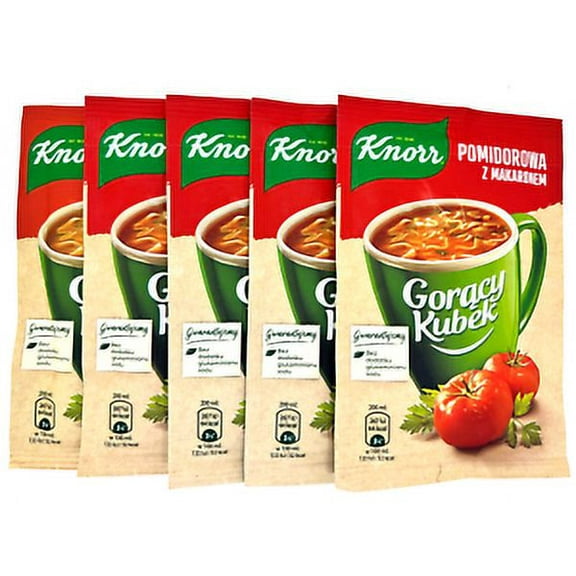 Knorr Goracy Kubek SOUP in a MUG: TOMATO soup -Made in Poland-Pack of 5 -