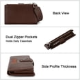 thumbnail image 5 of Wrangler Womens Wallet Small Rfid Blocking Wristlet Wallets Cute Bifold Ladies Wallet with Zipper Pocket, Coffee, 5 of 6